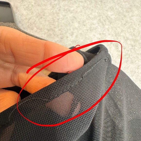 Adrianna Papell Black Draped Mesh Sleeve Jumpsuit Evening Dress Pant Size 12 New - Picture 10 of 10